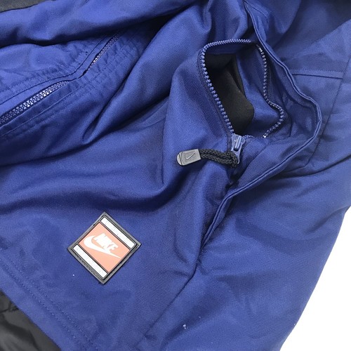 VTG 90s Nike Team Quilted Hooded Lined Spell Out Parka Jacket Outdoor Men M EUC - Picture 7 of 12