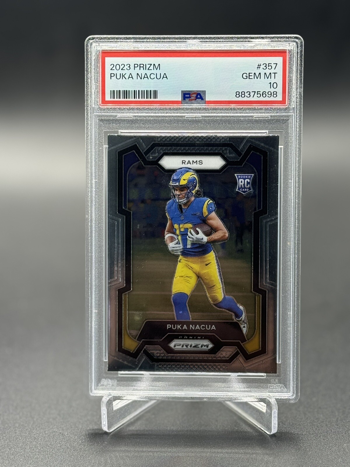 2023 Panini Prizm - #357 Puka Nacua (RC) PSA 10 Gem Mint Rams