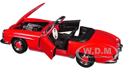 1955 MERCEDES-BENZ 190 SL RED 1/24 DIECAST MODEL CAR BY WELLY