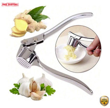 1pc Manual Garlic Press - Stainless Steel Crusher & Ginger Mincer Tool - NEW