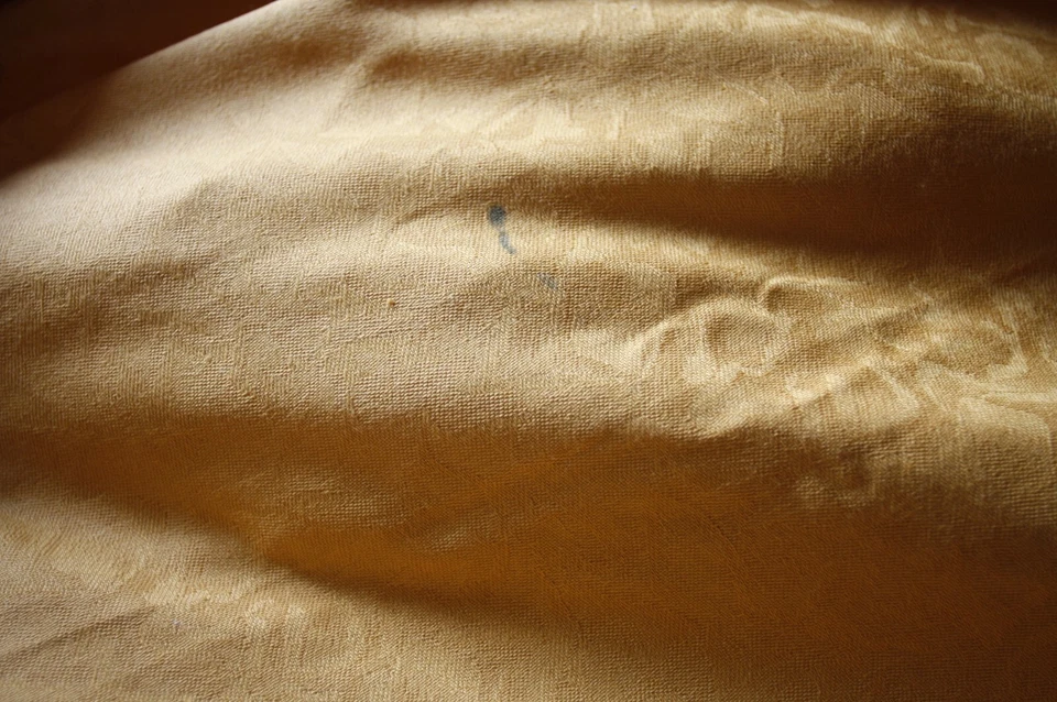 Pièce de tissu ancien ameublement orange 1960/70 vintage  - Photo 3/4