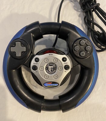 GAMESTER Radica PlayStation 2 Racing Steering Wheel 2002 PS2 Controller ...