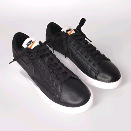 New Nike Womens Blazer Low LE Slip on Black Leather Casual Low Top Sneakers US 6 - Picture 3 of 10