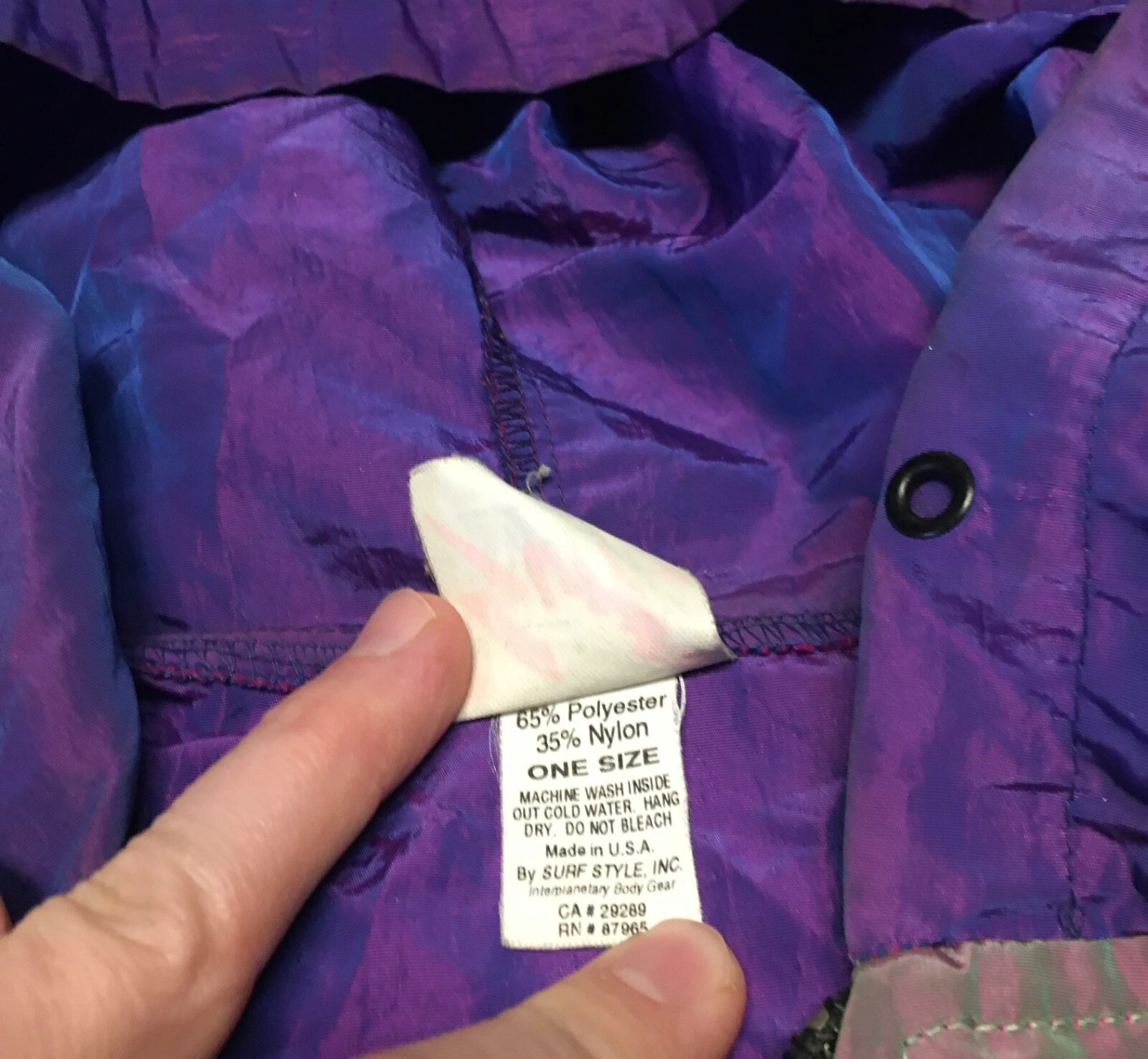  90s pullover windbreaker iridescent vintage jacket