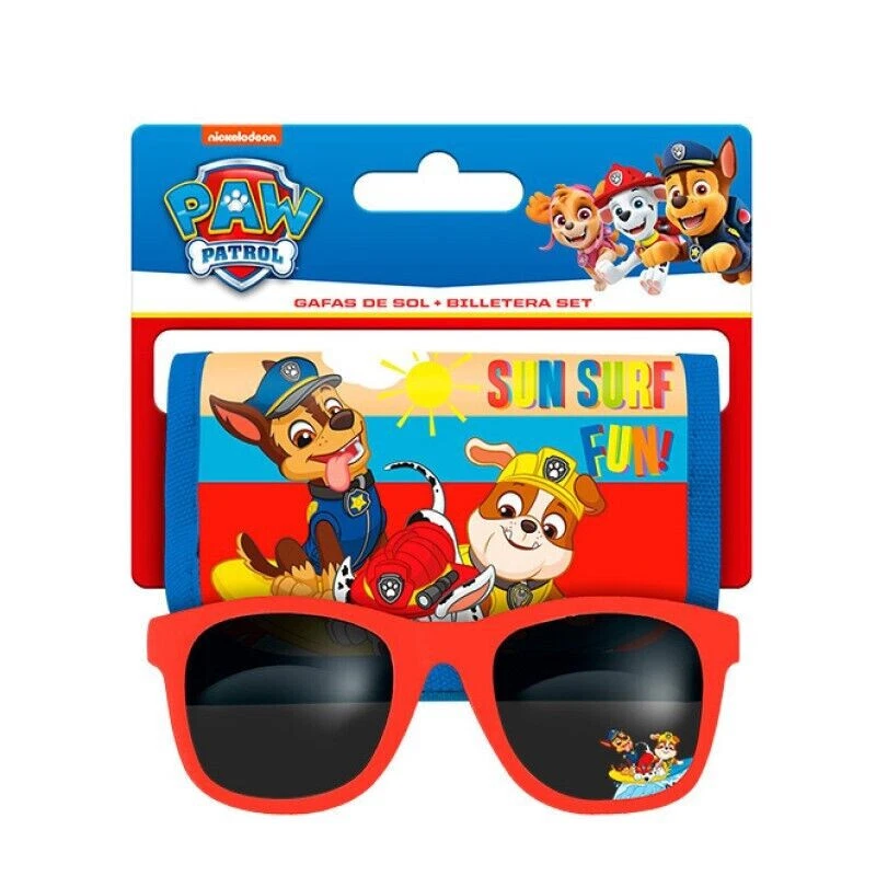 MARKENLOS Paw Patrol Chase Geldbeutel Portemonnaie Geldbörse + Sonnenbrille 2tlg.
