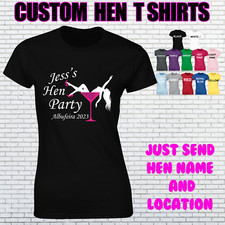 LADIES HEN PARTY T SHIRTS COOL CUTE SUMMER HOLIDAY GIRLS HEN DO WOMENS TOPS