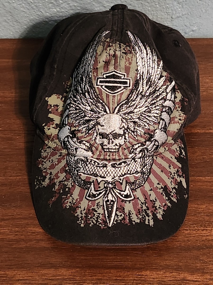 帽子 Harley-Davidson cap Harley-Davidson Motorcycles Flame Hat/Cap Embroidered Buckle