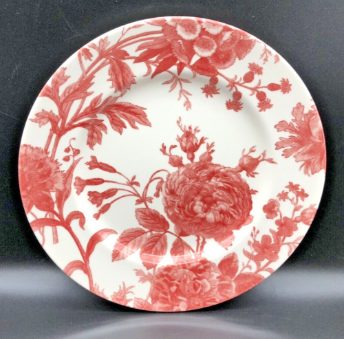 Royal Stafford Floral Weave Coral Large 11" Dinner Plates NEW (Set of 4) NEW - Afbeelding 1 van 9