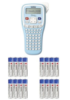 BROTHER PT-H100LB Beschriftungsgerät P-touch Schriftband TZ 3.5 6 9 12 + 16x AAA