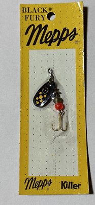 Vintage     Mepps                Black Fury  #1      Killer         Yellow Dot