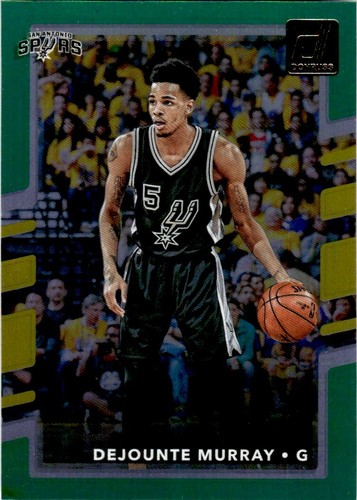 2017 Panini Donruss Basketball Holo Green and Yellow Laser Dejounte Murray #135