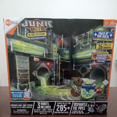 HEXBUG JUNKBOTS Factory Collection New Port Power Plant Construction Kit. Robots