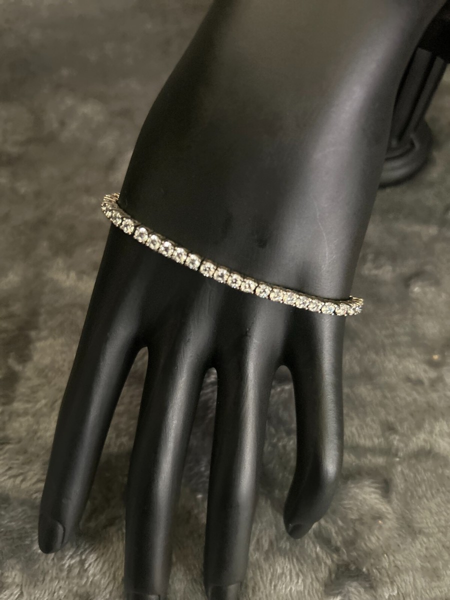 Vintage CZ 925 Sterling Silver Tennis Bracelet