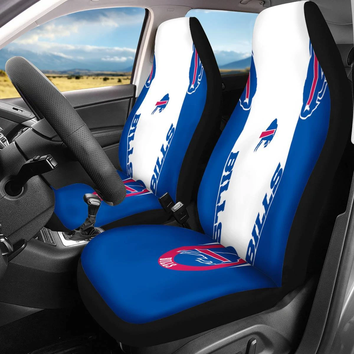Car Seat Cover Seat Protector 2Pc for Buffalo Bills