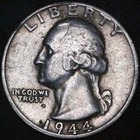 1944 S  Washington Quarter AU