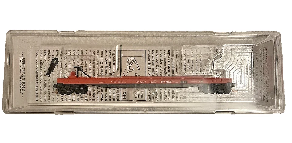 Micro-Trains Canadian Pacific Flat Car 64070 CP 504485 N Scale - Image 2 of 4