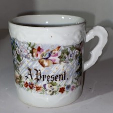 Vintage Porcelain Childrens Cup Transferware  Germany 2.75  
