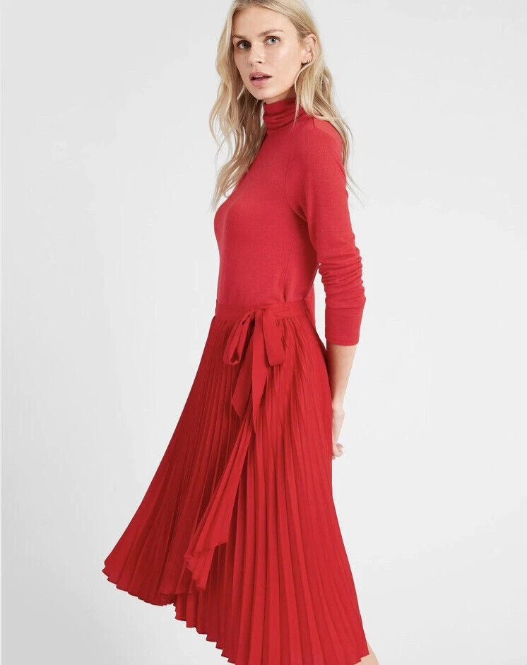 Pleated midi skirt banana republic top
