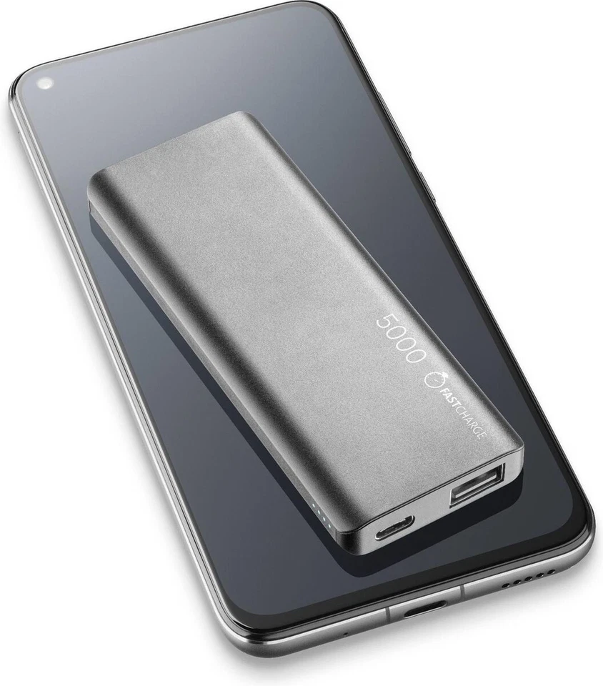 CARICABATTERIA Rapida POWER BANK Originale CELLULARLINE FREEPOWER SLIM 5000 mAh - Immagine 4 di 4