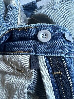 Givenchy Matthew Williams Jeans In Destroyed Denim Moleskin Givenchy Matthew Williams Jeans In Destroyed Denim Moleskin