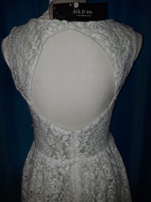 NWT White Lace Dress w/ Lining & Back Cutout, Ark & Co. | eBay