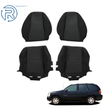 Seat Cover For Chevrolet GMC 2007-2014 Black Cloth Driver&Passenger Top&Bottom