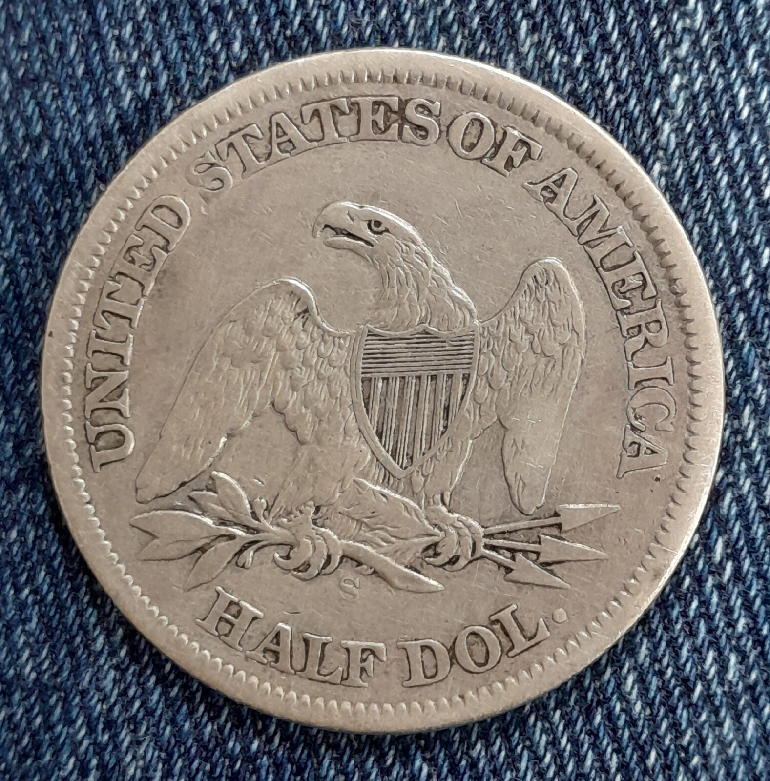 1863 Chop Mark Seated Half Dollar Chopmarked Nice eBay