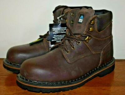 McRae Work Men s 6'' Steel Toe Leather Work Boot EH Brown Sizes 7 - 14 M & W