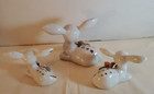 Deer Trio Chase Porcelain Gold Trim & Rose VINTAGE Matching Set of 3 WHOLESALE — photo 5