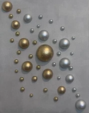 Handmade Original 3D Abstract Art  by Alena Kalen "Spheres of Silence", COA