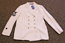 $498 Polo Ralph Lauren Women's Military Patch Canvas Twill Jacket Cream Size 4