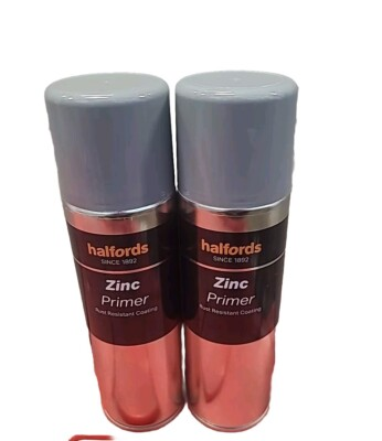 #ad #ad ZINC PRIMER AEROSOL SPRAY 300ML HALFORDS CANS x2 GBP 13.99