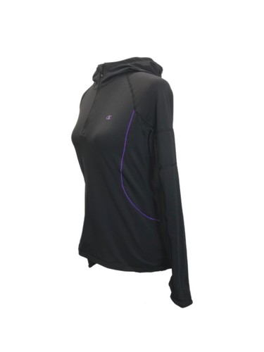 Champion Women’s Size M Double Dry Active 1/4 Zip Pullover Hoodie Running Jacket - Picture 6 of 9