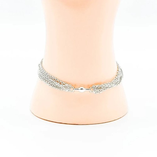 New Genuine Pandora Multi-Strand Mesh One Station Clip Bracelet 591701-18cm - Picture 11 of 16