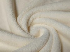 Bamboo Terry Towelling Fabric Material ECRU