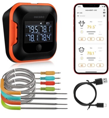 Inkbird Wifi Meat Smart Food Thermometer IBT-24S Rechargeable