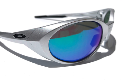 NEW Oakley EYE JACKET REDUX Silver POLARIZED Galaxy JADE Lens