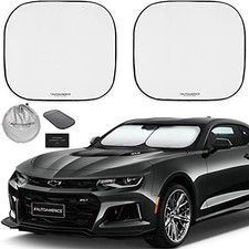 2-Piece Windshield Sun Shade - Foldable Car SPORTS SMALL STANDARD SILVER