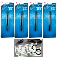 4 Counterfeit Money Detector Pen Smart Marker Fake Note Currency