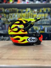 NEW ARAI MX-V EVO MOTOCROSS ENDURO HELMET - FLAME YELLOW RED