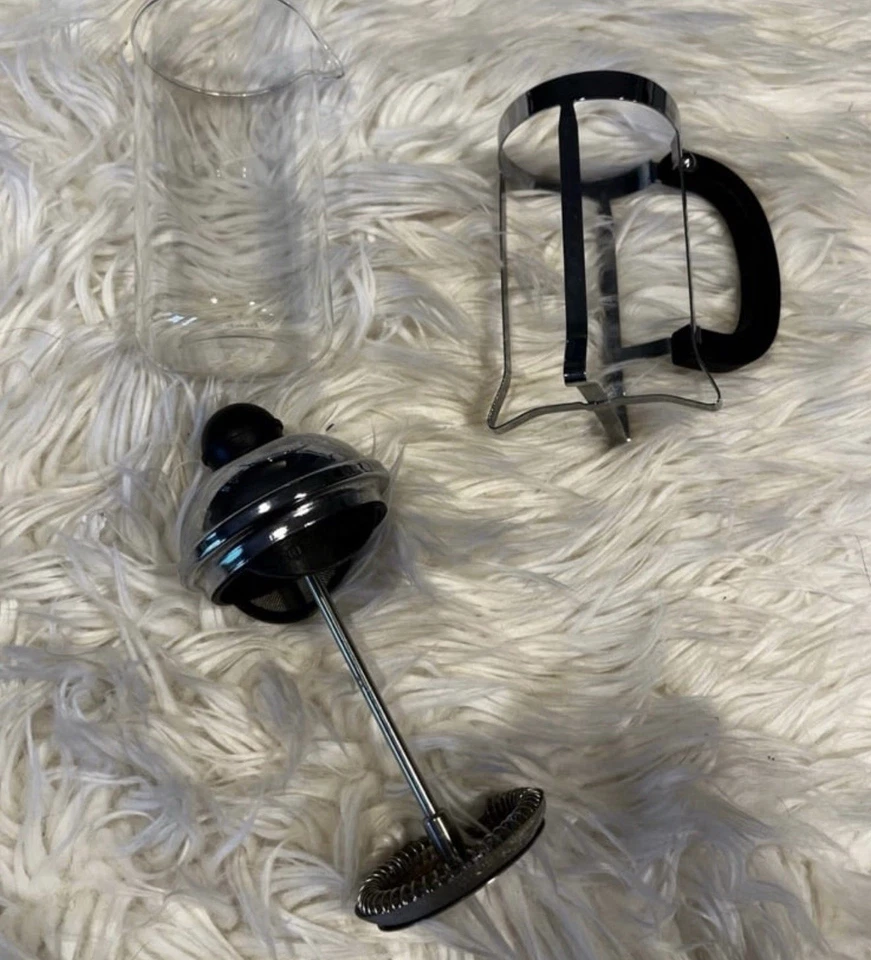 Prensa de café francesa de bon Jour barra de café negra y cristal Foto 4 de 4