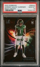 2022 Donruss Ahmad Sauce Gardner Night Moves Case Hit ‘SSP’ PSA 10 POP 8