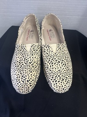Cute & Comfy Bobs~By Skechers, Memory Foam, Cheetah Print, Slip On Shoes, Sz 10