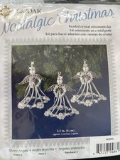 Nostalgic Christmas Beaded Crystal Ornament Kit Silvery Angels