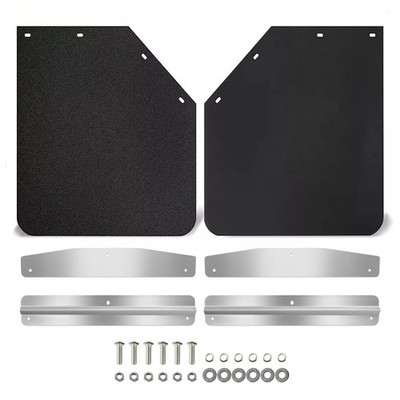 Angled Heavy Duty Mud Flaps 24x30 w/Stainless Backing Plate Weighted Semi 2 Pack