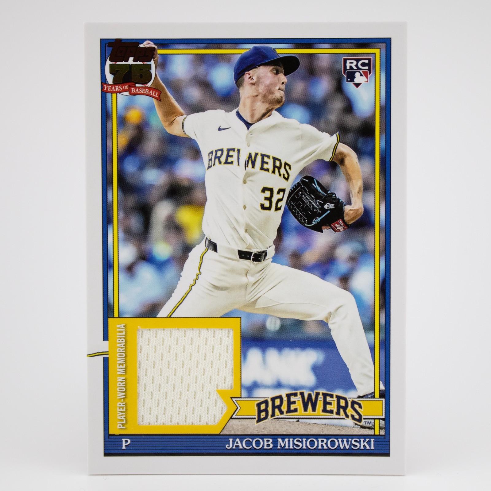 2026 Topps Series 1 Jacob Misiorowski RC 1991 Rookie Relic #91R-JMI