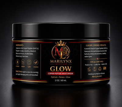 Marilynx Skincare Glow Copper Peptide Face Moisturizer Cream 2 oz/60 mL
