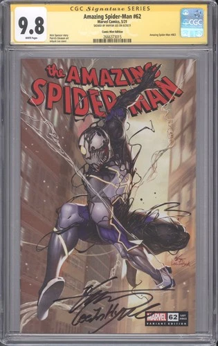 Amazing Spider-Man #62 CGC 9.8 2021 cover Inhyuk Lee signed Inhyuk Lee