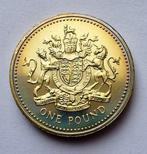 1983 Elizabeth II - PROOF £1 One Pound Royal Arms Coin - Proof Mintage 107,800 b