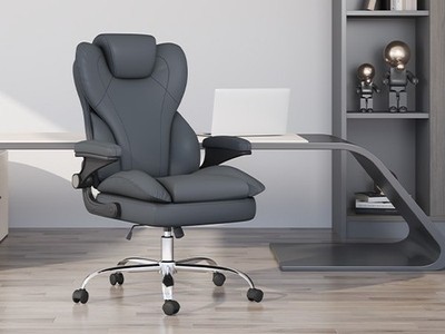 Ergonomic Leather Office Chair Ergonomic PU Leather Computer Desk Chair